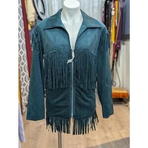 Faux Suede Fringe Jacket